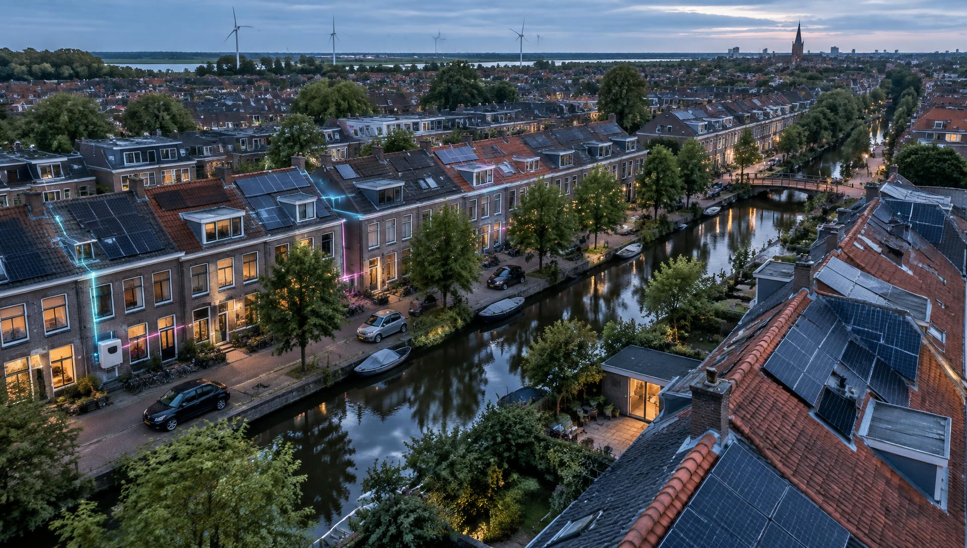 Nederlandse grachtenwijk waarin woningen samen flexibiliteit leveren